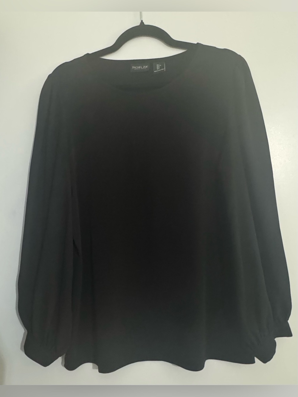 Rachel Zoe Black Sheer Sleeve Blouse – Size Large – NWOT